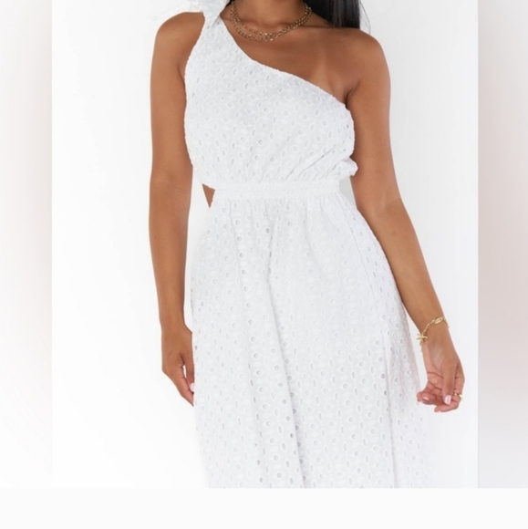 NWT Show Me Your Mumu take me out white eyelet maxi dress - Picture 3 of 4